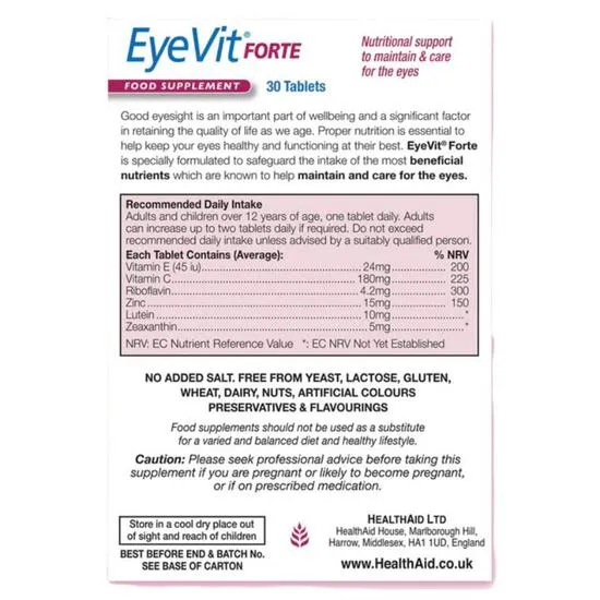 Health Aid EyeVit Forte Tablets 30 Tablets
