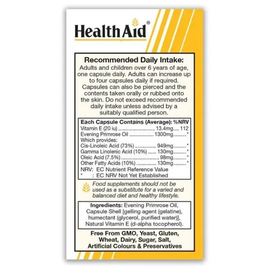 Health Aid Evening Primrose Oil 1000mg Capsules 30 Capsules