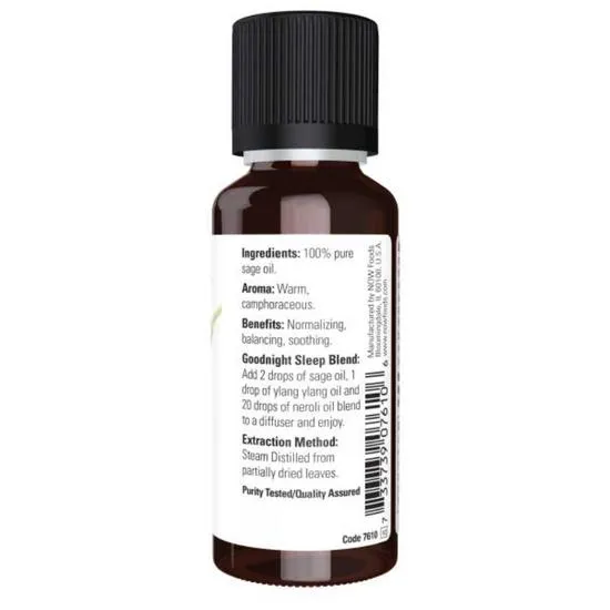 NOW Foods Essential Oil Sage Oil 30ml