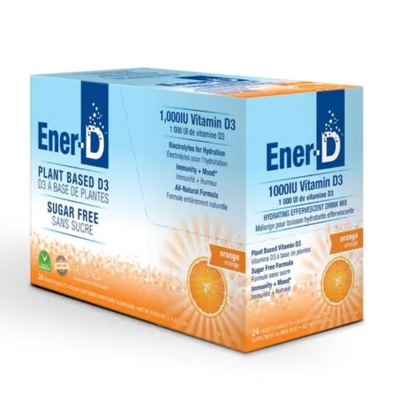 Ener-Life Ener-D Vit D3 1000IU Orange Sugar Free Sachets 24 Sachets