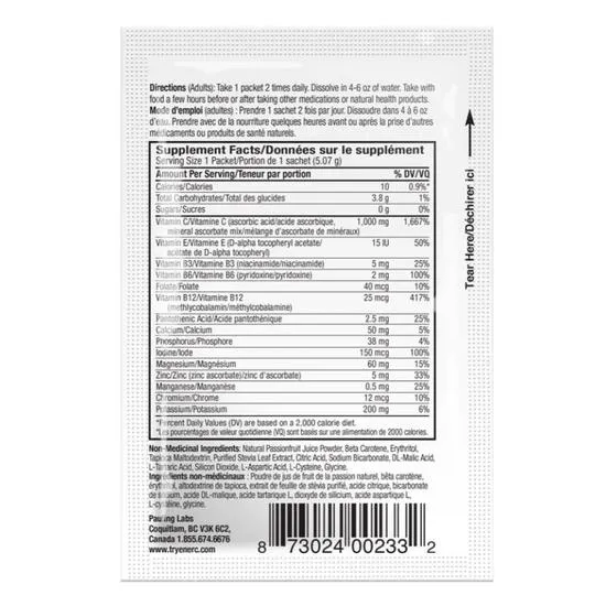 Ener-Life Ener-C Passion Fruit Sugar Free Sachets 30 Sachets