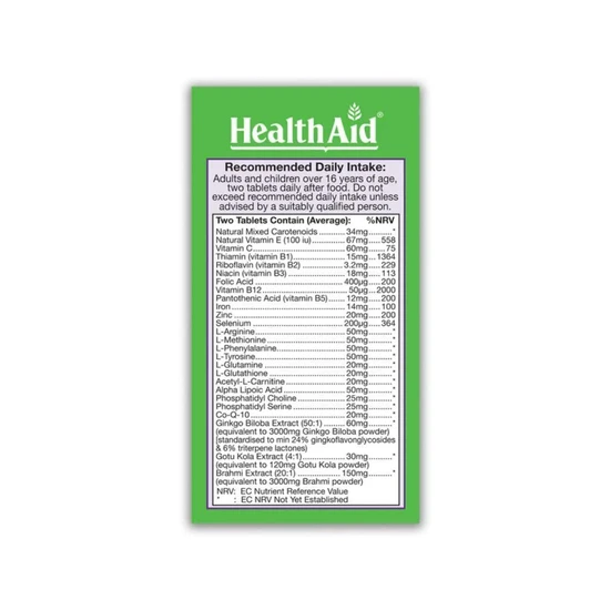 Health Aid BrainVit Tablets 60 Tablets