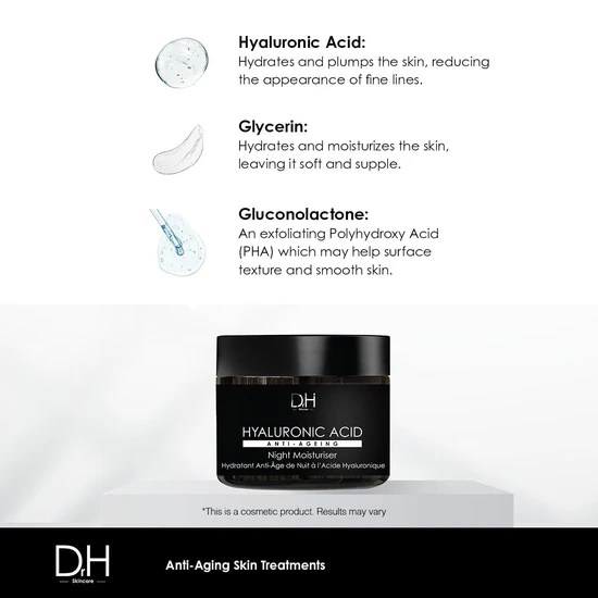 Dr H Hyaluronic Acid Anti-Ageing Night Moisturiser 60ml