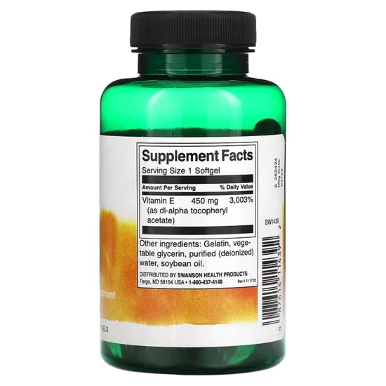 Swanson Vitamin E 1000iu 60 Softgels