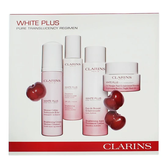 Clarins White Plus Gift Set Cleanser, Emulsion, Night Mask + Brightening Lotion 50ml
