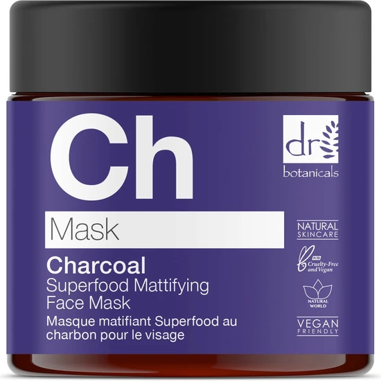 Dr Botanicals Charcoal Superfood Mattifying Face Mask 30ml