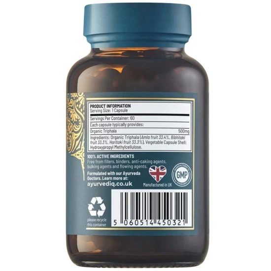 Ayurvediq Wellness Organic Triphala Capsules 60 Capsules