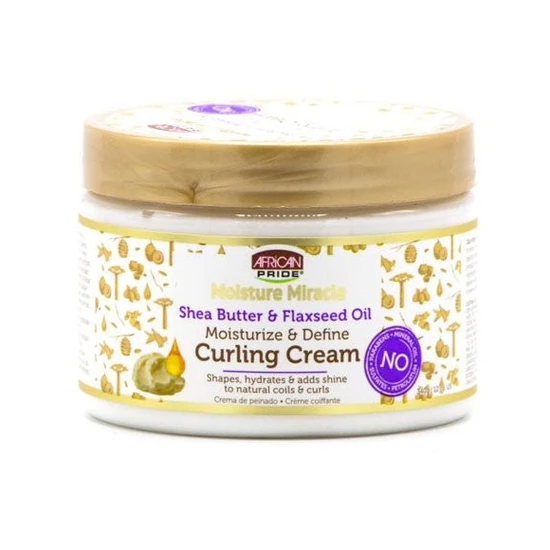 African Pride Moisture Miracle Shea Butter & Flaxseed Oil Curling Cream 340g