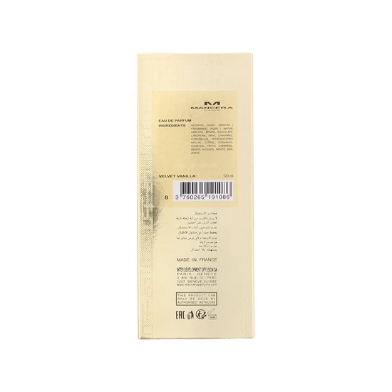 Mancera Velvet Vanilla Eau De Parfum 120ml