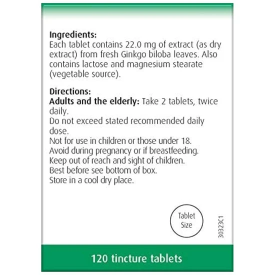 A.Vogel Ginkgo Biloba Tablets 120 Tablets