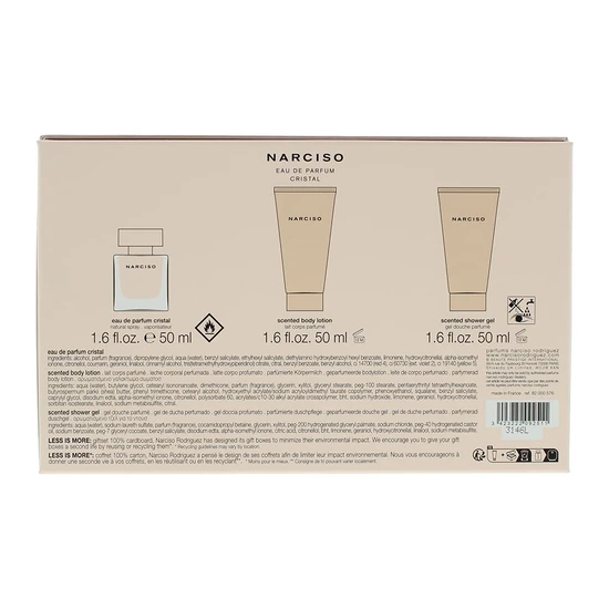 Narciso Rodriguez Cristal Eau De Parfum 50ml, Body Lotion 50ml + Shower Gel 50ml Gift Set 50ml