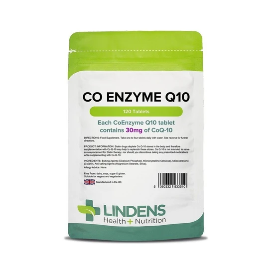 Lindens CoEnzyme Q10 30mg Tablets 120 Tablets