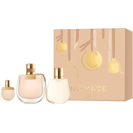 Chloé Nomade Eau De Parfum 75ml + Body Lotion 100ml + Eau De Parfum 5ml Gift Set