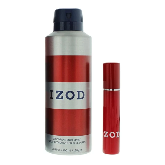 Izod Red Gift Set 15ml Eau De Toilette + 200ml Body Spray
