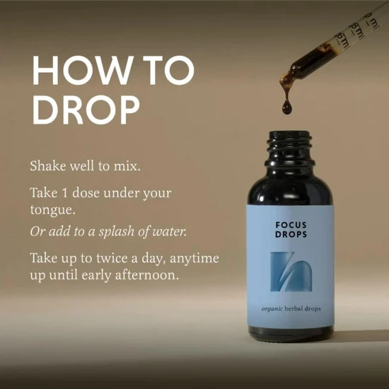 The Herbtender Organic Focus Drops 30ml