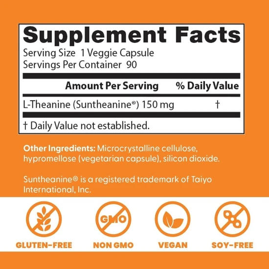 Doctor's Best L-Theanine With Suntheanine 150mg Vcaps 90
