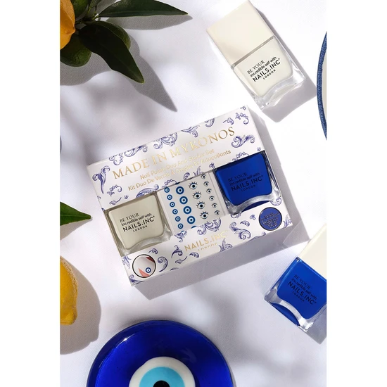 Nails Inc Made In Mykonos Nail Polish & Stickers Set