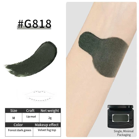 Glisten Cosmetics G818 Deep Moss Green Refillable Multipurpose Cream Cheeryep