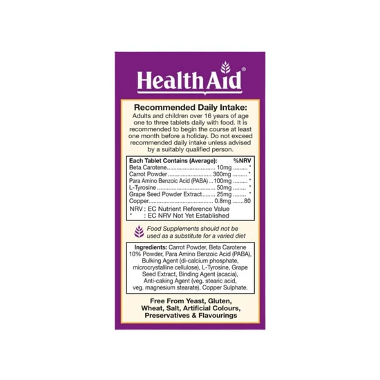 Health Aid Oro-Tan Tablets 60 Tablets
