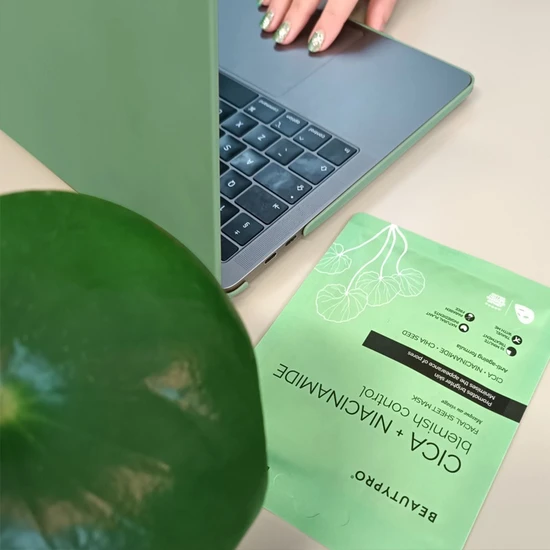 BeautyPro Cica + Niacinamide Blemish Control Facial Sheet Mask 22ml