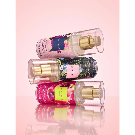 Ted Baker Fusion Body & Hair Fragrance Mist Trio Gift Set 75ml Cosmic Crush, 75ml Pink Bloom & 75ml Midnight Petal