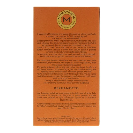 Monotheme Bergamotto Eau De Toilette 100ml