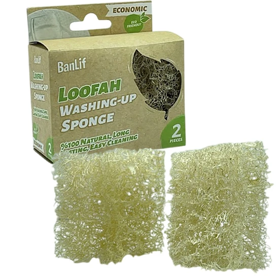 Balmy Naturel Banlif Loofah Washing Up Sponge 2 Pieces