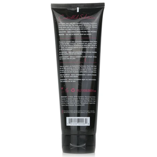 Billy Jealousy Controlled Substance Hard Hold Gel 250ml