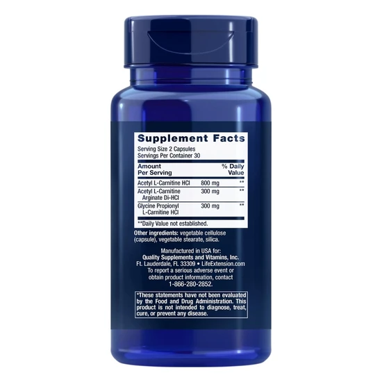 Life Extension Optimised Carnitine 60 Veg Capsules