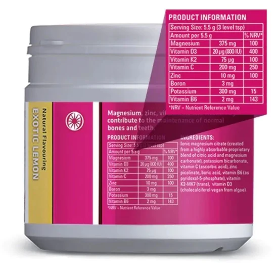 Mag365 Bone Formula Exotic Lemon Powder 180g