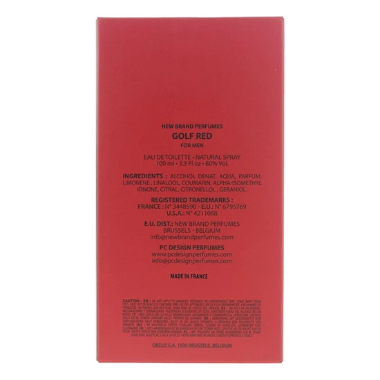 New Brand Golf Red Eau De Toilette 100ml