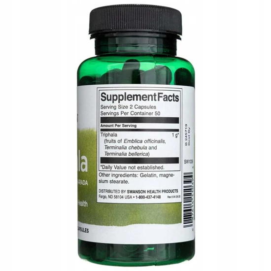 Swanson Triphala 500mg Capsules 100 Capsules