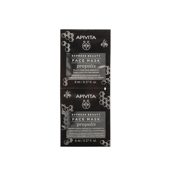 APIVITA Purifying & Oil Balancing Black Face Mask 2x8ml