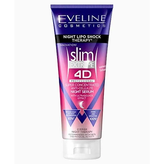 Eveline Slim 4d Extreme Super Concentrated Night Anti Cellulite Body Serum 250ml