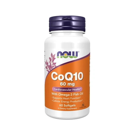 NOW Foods CoQ10 With Omega-3 60mg Softgels 60