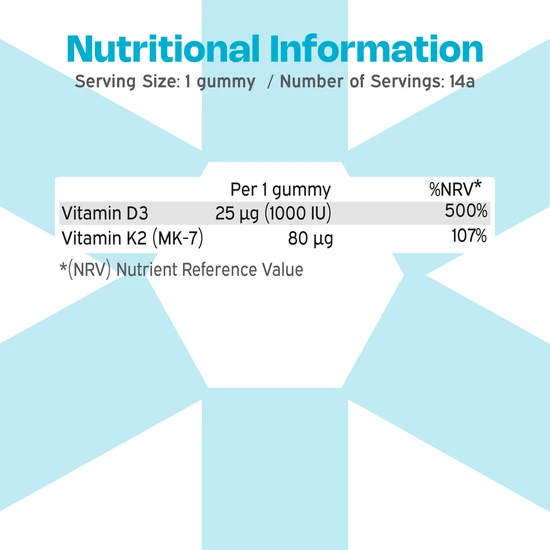 Nutriburst Vitamin D3 + K2 Ultra Gummies 14 Gummies