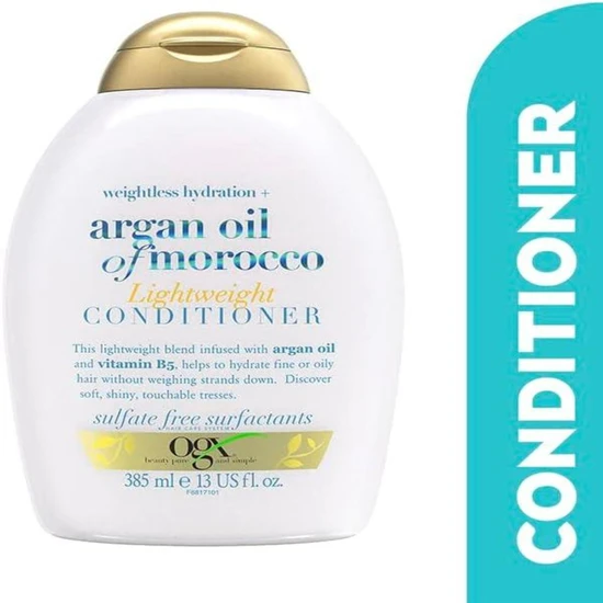 OGX® Weightless Hydration + Argan Oil Of Morocco Lightweight Conditioner 385ml