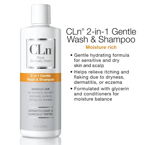 CLn Skin Care CLn 2 In 1 Gentle Wash & Shampoo 240ml