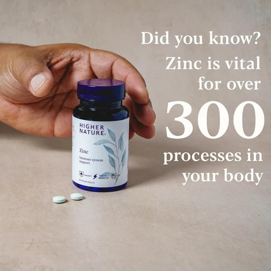 Higher Nature Zinc Vegan Tablets 90 Tablets