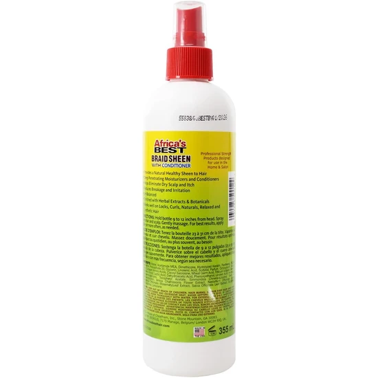 Africa's Best Braid Sheen Spray 355ml