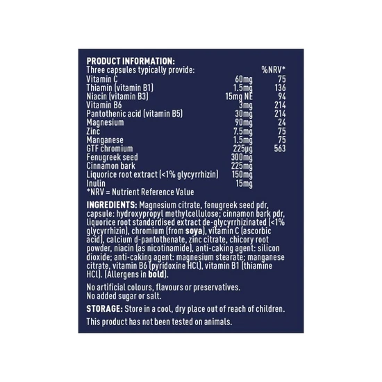 Higher Nature Advanced Glucose Support Vegetable Capsules 90 Capsules
