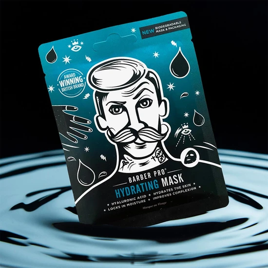 BARBER PRO HYDRATING Face Sheet Mask 100% Biodegradable Single Mask
