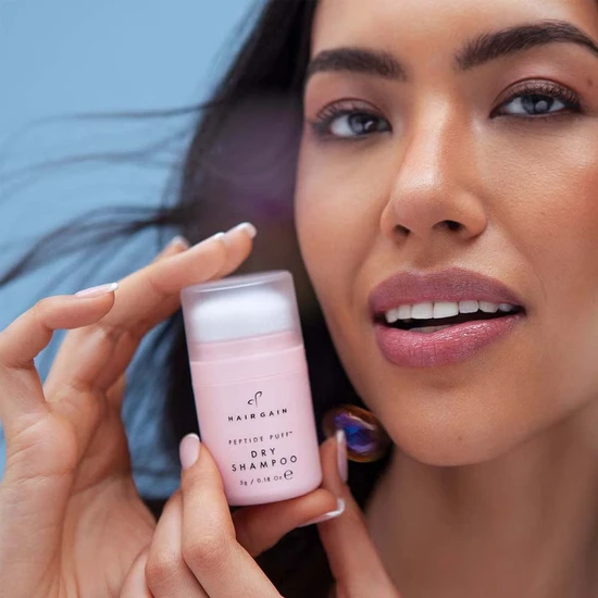 Hair Gain Peptide Puff Dry Shampoo & Scalp Massager