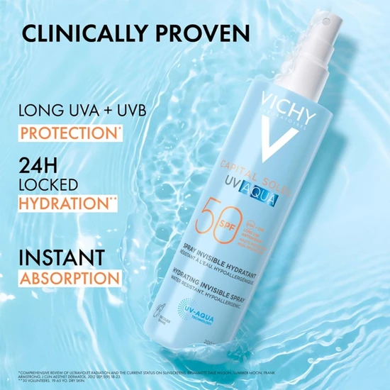 Vichy Capital Soleil UV Aqua Hydrating Invisible Spray SPF 50 200ml