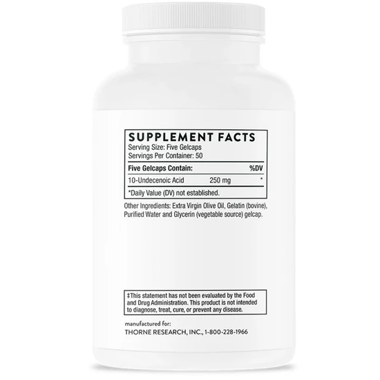 Thorne Undecylenic Acid Gelcaps 250