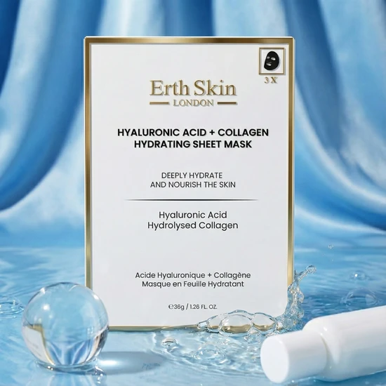 Erth Skin London Hyaluronic Acid & Collagen Sheet Masks