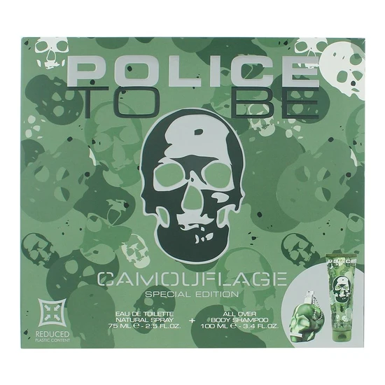 Police To Be Camouflage Eau De Toilette 75ml Gift Set 75ml & 100ml Body Shampoo