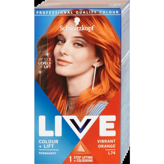 Schwarzkopf Live Colour + Lift Permanent Colour Hair Dye L74 Tangerine Twist