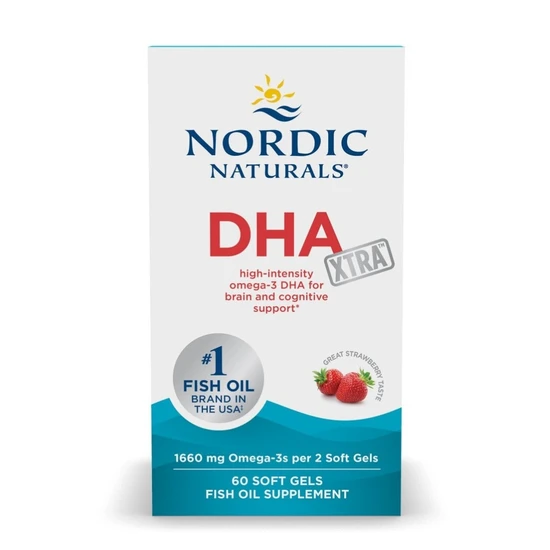 Nordic Naturals DHA Xtra 1660mg Strawberry 60 Softgels