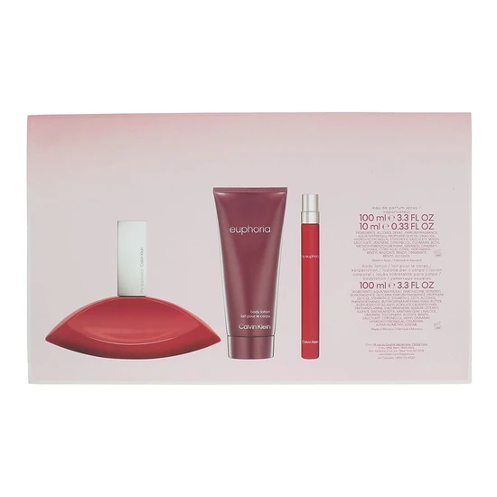 Calvin Klein My Euphoria Eau De Parfum Gift Set 100ml, 10ml + Body Lotion 100ml